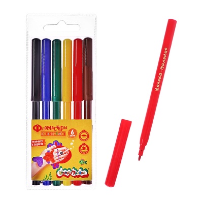 Фломастеры 6 цветов «Каляка-Маляка», вентилируемый колпачок