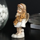 Фигурка полистоун «Ангелочек-девочка с пухлыми щёчками, с мишкой» 9×3.5×3.5 см - фото 52415657