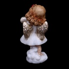 Фигурка полистоун «Ангелочек-девочка с пухлыми щёчками, с мишкой» 9×3.5×3.5 см - фото 52415659