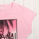 Комплект женский (футболка, шорты) Тропики 2029а, цвет розовый, р-р 50 - Фото 4