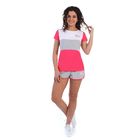 Комплект женский (футболка, шорты) Дженни 2070, цвет розовый, р-р 50 - Фото 1