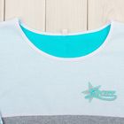 Комплект женский (футболка, шорты) Дженни 2070, цвет голубой, р-р 44 - Фото 3