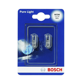 

Лампа Bosch STANDARD, W5W, 12 В, 5 Вт, 2шт, (блистер), 1987301026