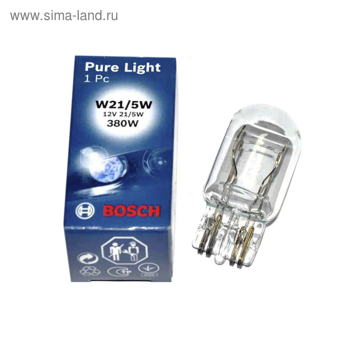 Лампа автомобильная BOSCH 1987302252 STANDARD W21/5W 12V 21/5W 1987302252 - Фото 1