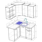 Кухонный гарнитур «Светлана прайм», 1200×1400 мм, цвет ясень шимо светлый/венге - Фото 2