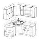 Кухонный гарнитур «Светлана оптима», 1500×1800 мм, цвет ясень шимо светлый/венге - Фото 2