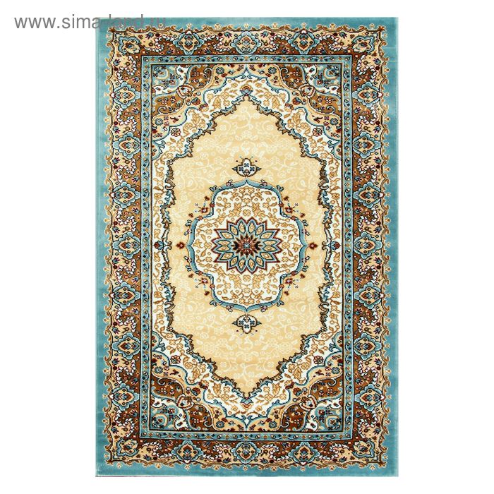 Прямоугольный ковёр Kashan 220, 80 х 150 см, цвет krem/mavi - Фото 1