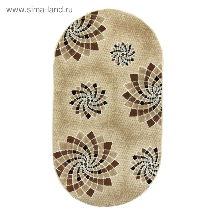 Овальный ковёр Karavan 423, 80 х 150 см, цвет beige - Фото 1
