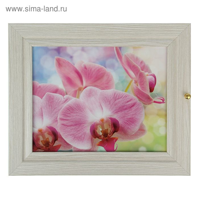 Ключница "Орхидея" выбеленный дуб 26х31х6 см - Фото 1