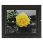 Ключница "Желтая роза" венге  26х31х6 см - Фото 1