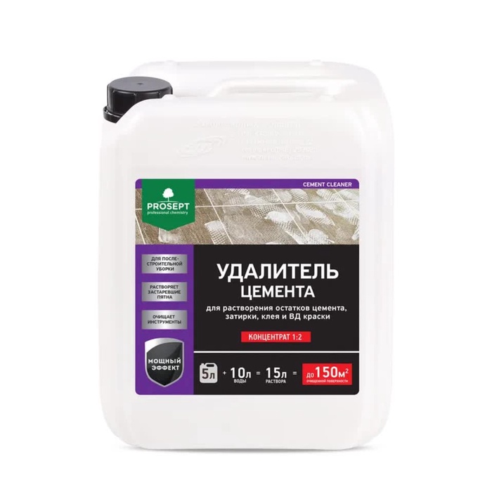 Удалитель цемента Prosept Cement Cleaner, концентрат 1:2, 5 л - Фото 1