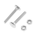 Болт мебельный Element, DIN603, 6х40 мм, с гайкой, оцинкованный, на блистере 8 шт. - фото 24308394