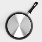 Сковорода Promo, d=26 см, стеклянная крышка, антипригарное покрытие, алюминий, чёрная - Фото 5