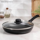Сковорода Promo, d=26 см, стеклянная крышка, антипригарное покрытие, алюминий, чёрная - Фото 6