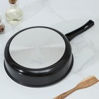 Сотейник Promo, 3,5 л, d=26 см, h=8 см, стеклянная крышка, антипригарное покрытие, чёрный - Фото 3