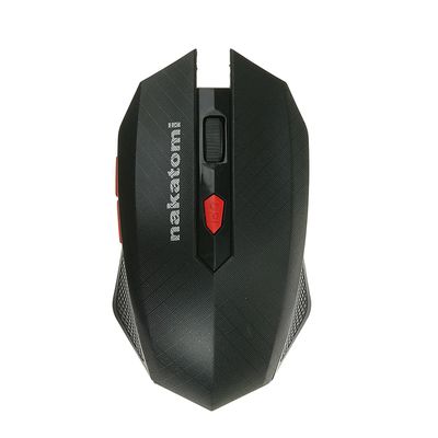 Мышь Nakatomi MRON-08U Navigator, беспроводная, оптическая, 1600 dpi, 2xAAA, USB, чёрная