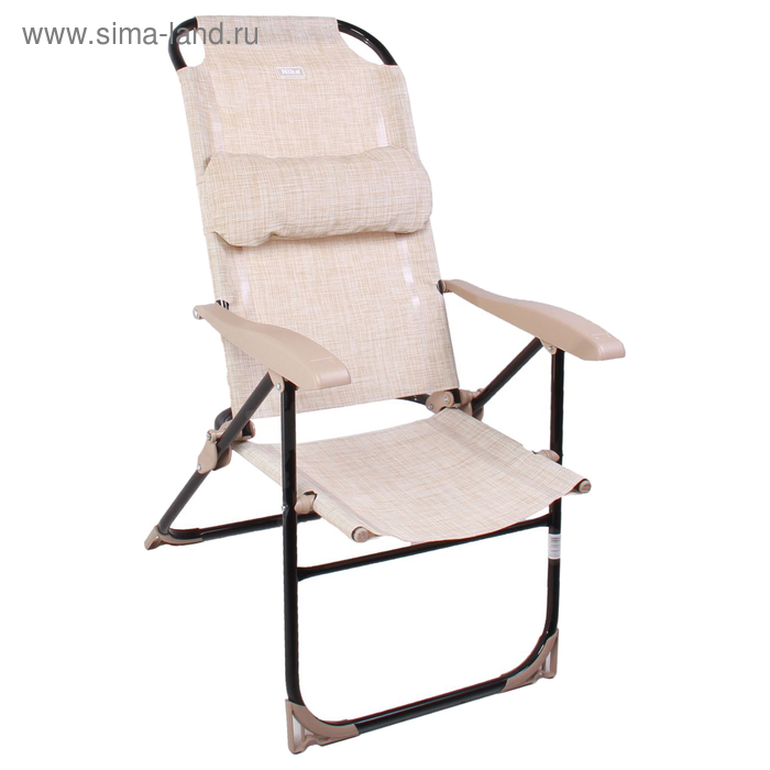 Кресло-шезлонг складное, 75x59x109 см, цвет песочный - Фото 1