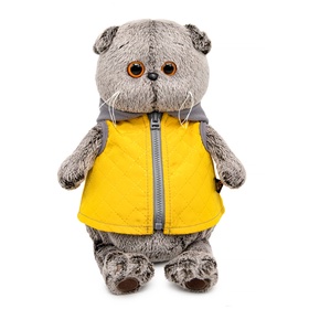 {{photo.Alt || photo.Description || 'Мягкая игрушка «Басик» в желтой жилетке с серым капюшоном, 22 см'}}