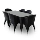 Комплект мебели на 6 персон, чёрный - Фото 2