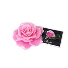 Свеча ароматическая «Роза», ручная работа, розовая, 8.5 х 2.5 см - Фото 2