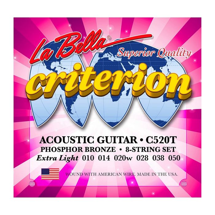 Струны для акустической гитары La Bella C520T Criterion 010-050