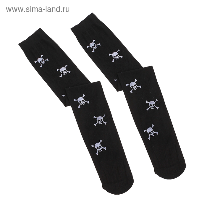 Карнавальный аксессуар Чулки "Черепа" - Фото 1