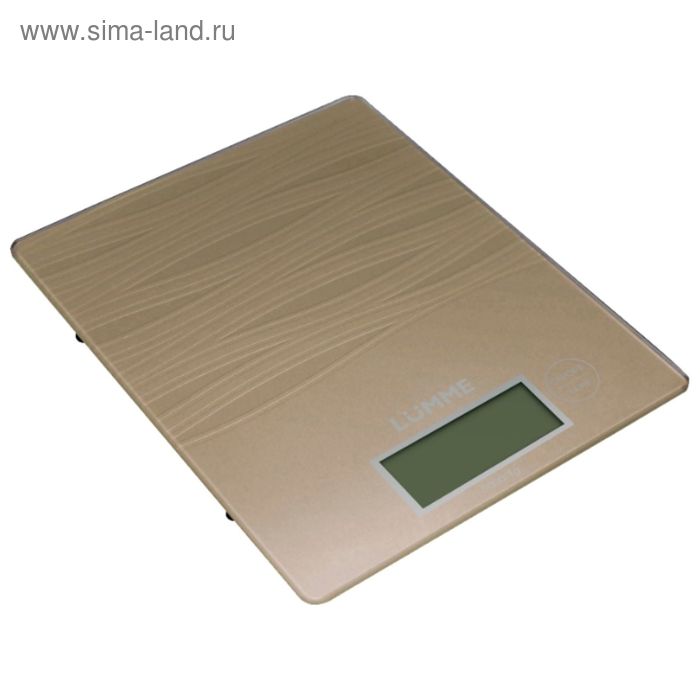 Весы кухонные LUMME LU-1318, электронные, до 5 кг, бронзовые - Фото 1
