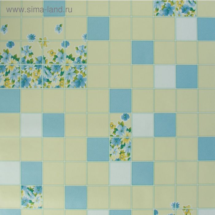 Обои бумажные, моющиеся 16815 «Свежесть», бежево-голубой, 0.53 x 10 м - Фото 1