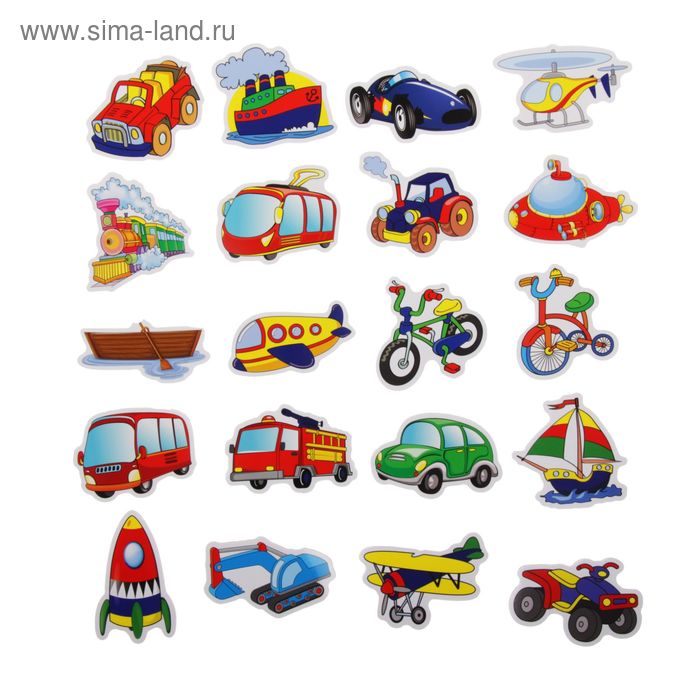 Набор магнитов"Транспорт" - Фото 1