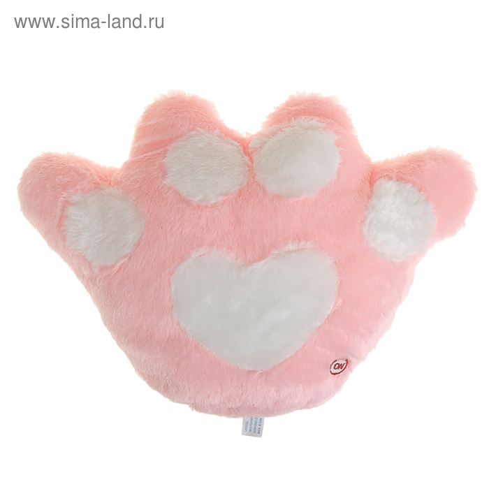 Мягкая игрушка-подушка световая «Лапка», розовая - Фото 1
