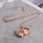 Кулон для фото «Эдель» овал малый, цвет розовое золото, 40 см - фото 20542442