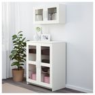 Шкаф с дверями, стекло, цвет белый БРИМНЭС - Фото 2