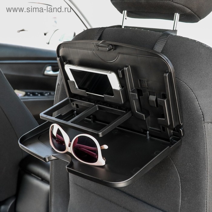 Столик Airline на спинку сиденья, складной, черный, 29 х 18 х 2.5 см, ATC-F-01 - Фото 1