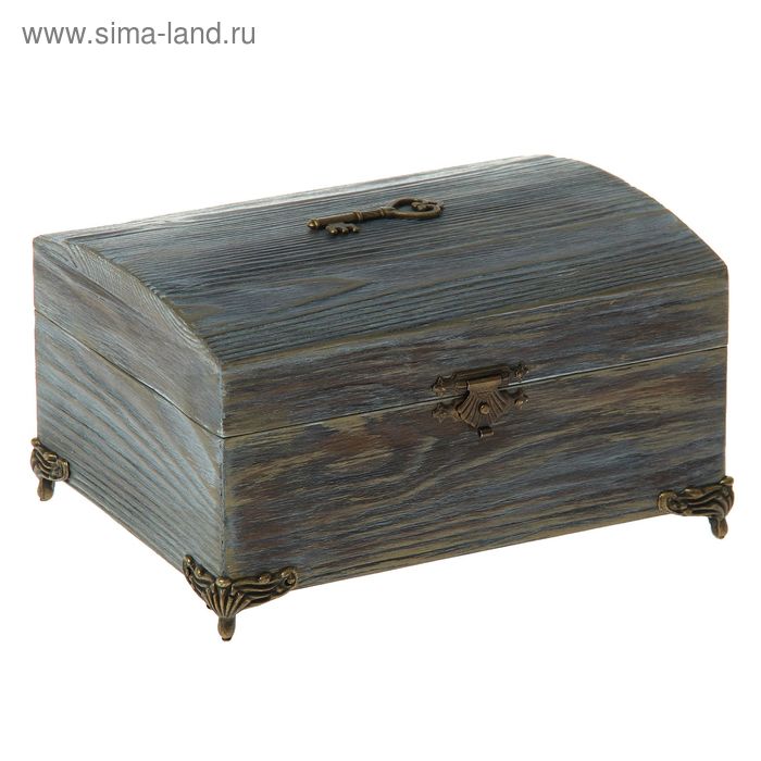 Шкатулка дерево "Камергер" с накладными элементами 16,5х13х8 см - Фото 1