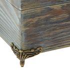 Шкатулка дерево "Камергер" с накладными элементами 16,5х13х8 см - Фото 5