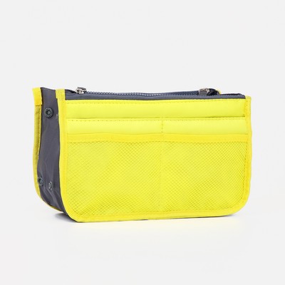 Косметичка-органайзер на молниях, цвет жёлтый