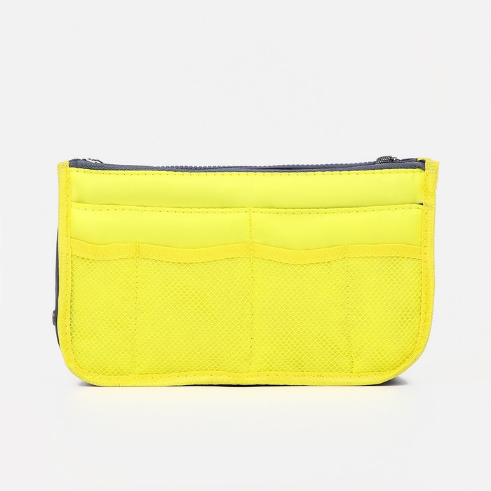 Косметичка-органайзер на молниях, цвет жёлтый 12615