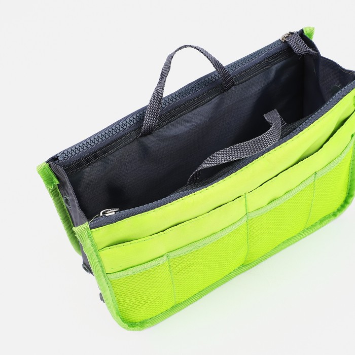 Косметичка-органайзер на молниях, цвет зелёный 12616