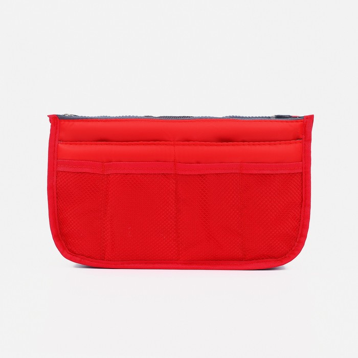 Косметичка-органайзер на молниях, цвет красный 12618