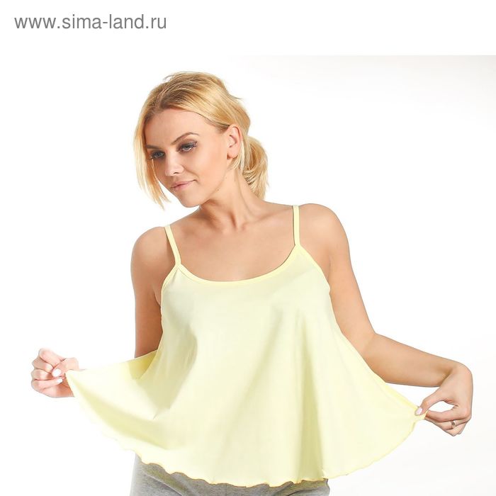 Топ женский KAFTAN, цвет лимонный, размер XL(50), хлопок 100% - Фото 1