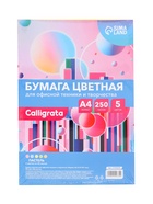 Бумага цветная Calligrata, А4, 250 листов 5 цветов, пастель, 80 г/м² - Фото 5