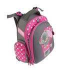 Рюкзак каркасный Hummingbird TK 37 х 32 х 18 см, мешок, для девочки, «Мишка», серый/розовый - Фото 2