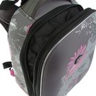 Рюкзак каркасный Hummingbird 37.5*29*19 для девочки «Цветы», серый/сиреневый 68Т - Фото 7