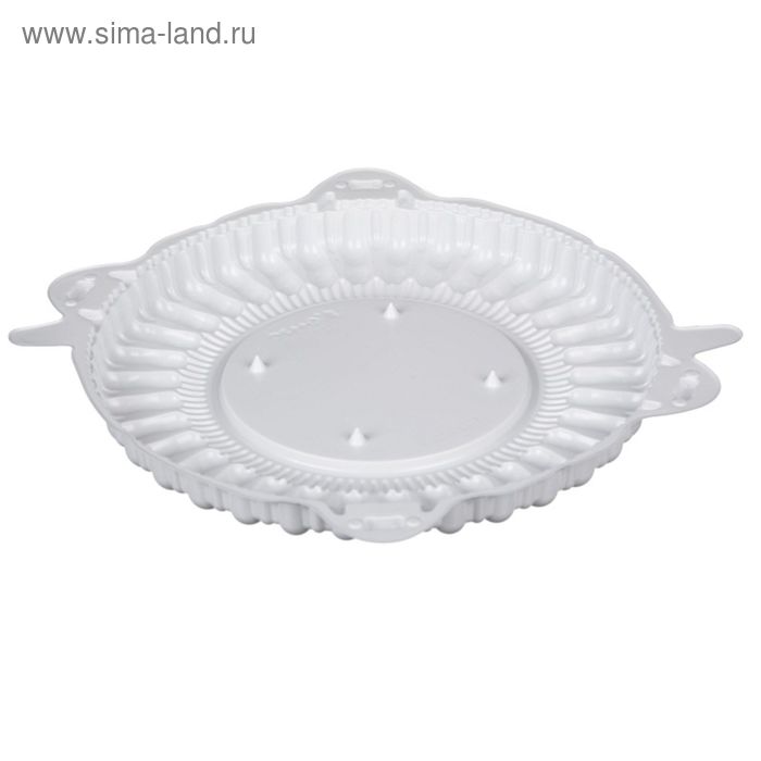Контейнер для торта Т-225ДШ (М), круглый, цвет белый, размер 22,8 х 22,8 х 2 см - Фото 1