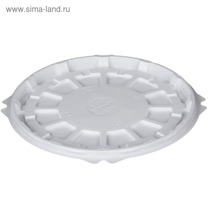 Контейнер для торта Т-192Д, круглый, цвет белый, размер 19,2 х 19,2 х 1,05 см