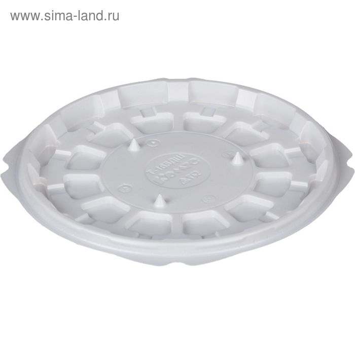 Контейнер для торта Т-165ДШ, круглый, цвет белый, размер 16,6 х 16,6 х 1,05 см - Фото 1