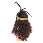 Карнавальная повязка на голову, с перьями, цвет золотой - Фото 2