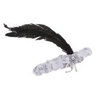 Повязка на голову «Ретро», с перьями и бусинами - Фото 1