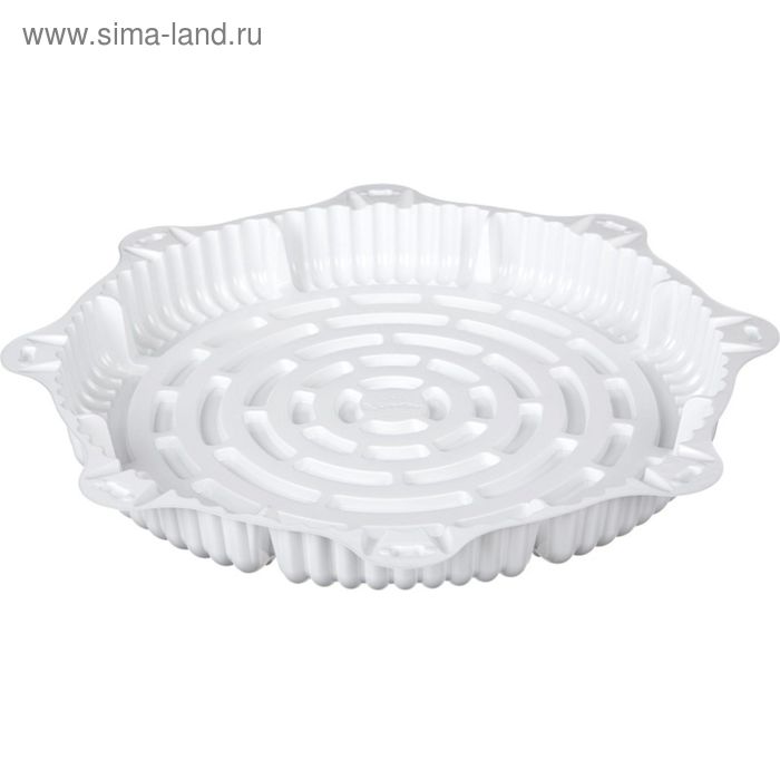 Контейнер для торта Т-450Д, круглый, цвет белый, размер 33,8 х 33,8 х 4 см - Фото 1