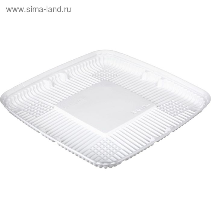 Контейнер для торта Т-270Д, квадратный, цвет белый, размер 33,5 х 33,5 х 3 см - Фото 1